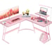 L-Shaped Gaming Desk 51 Inches Corner Office Gaming Desk with Removable Monitor