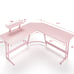L-Shaped Gaming Desk 51 Inches Corner Office Gaming Desk with Removable Monitor