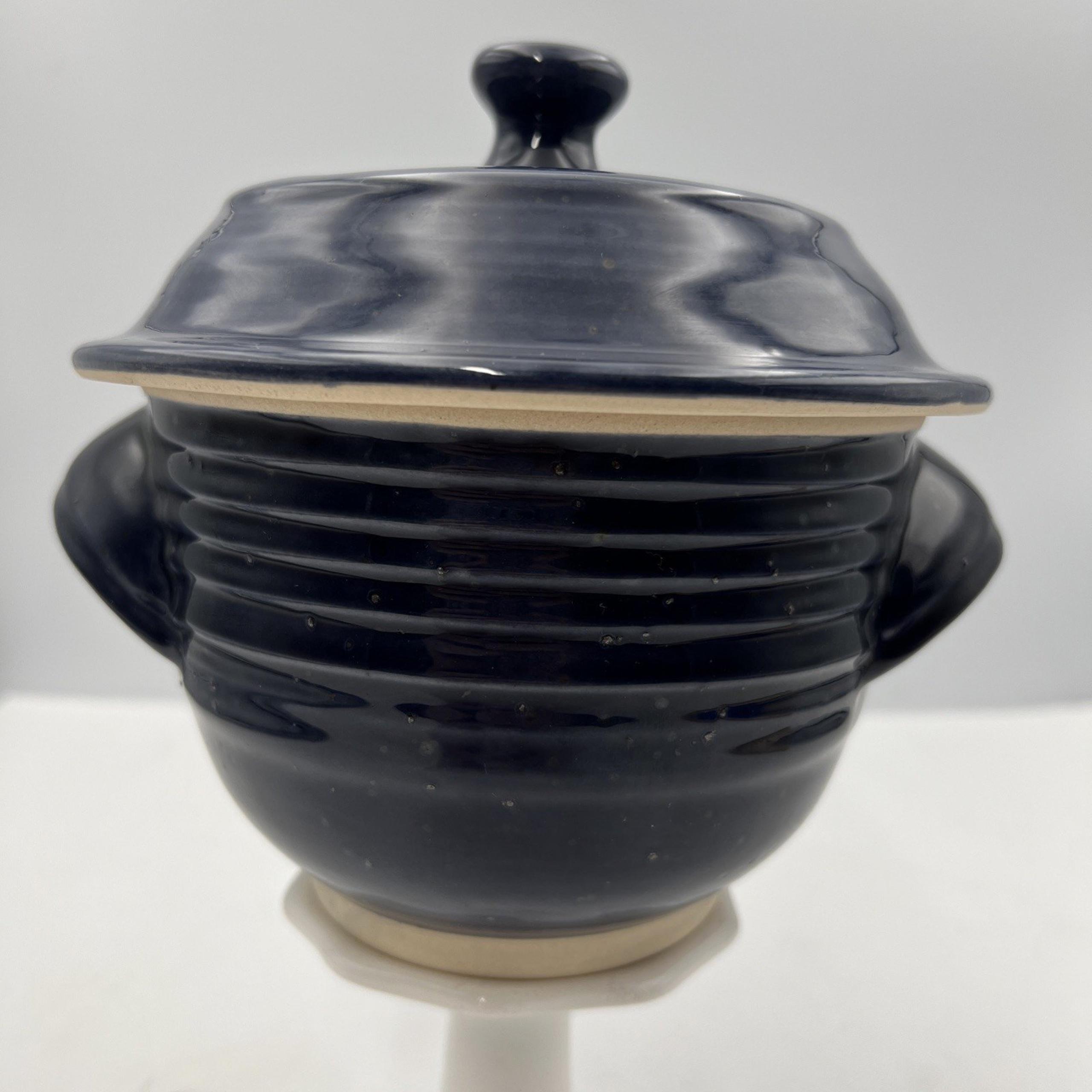 Stoneware Microwave Veggie Steamer/ Garlic Keeper - Portugal - Vintage
