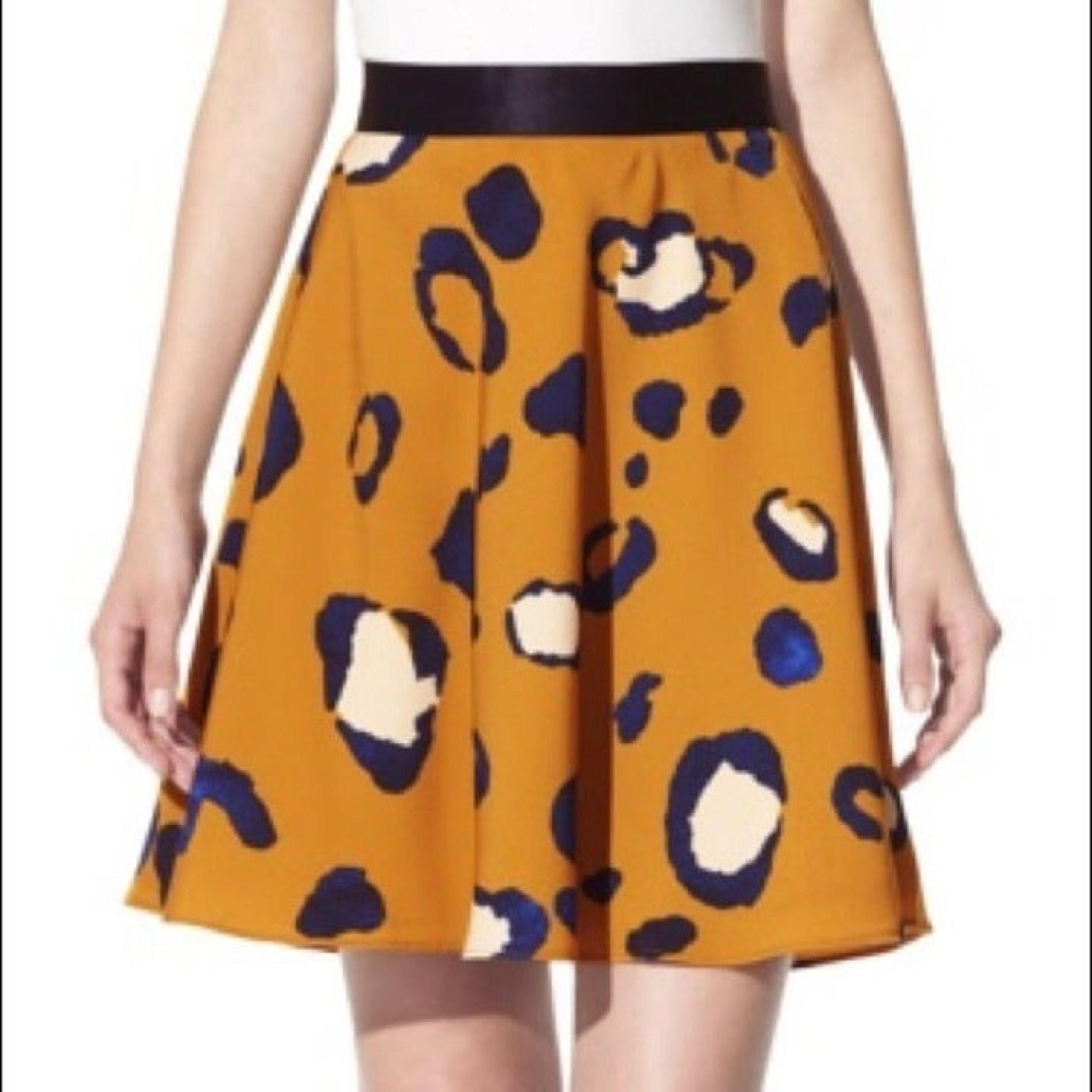 Orange Leopard A Line Skirt Target