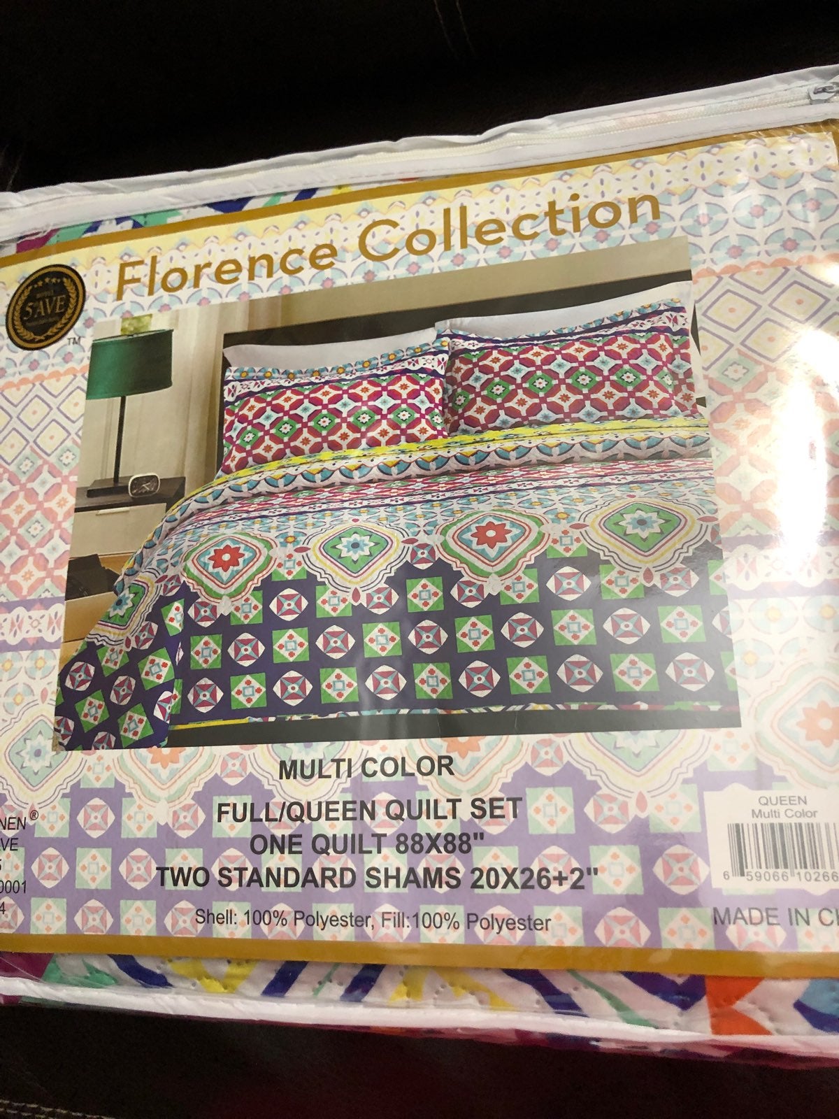 Multi Color Full/Queen Quilt Set