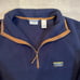 LL Bean Katahdin Sherpa Fleece Quarter Zip Jacket Blue Mens Size XL Tall