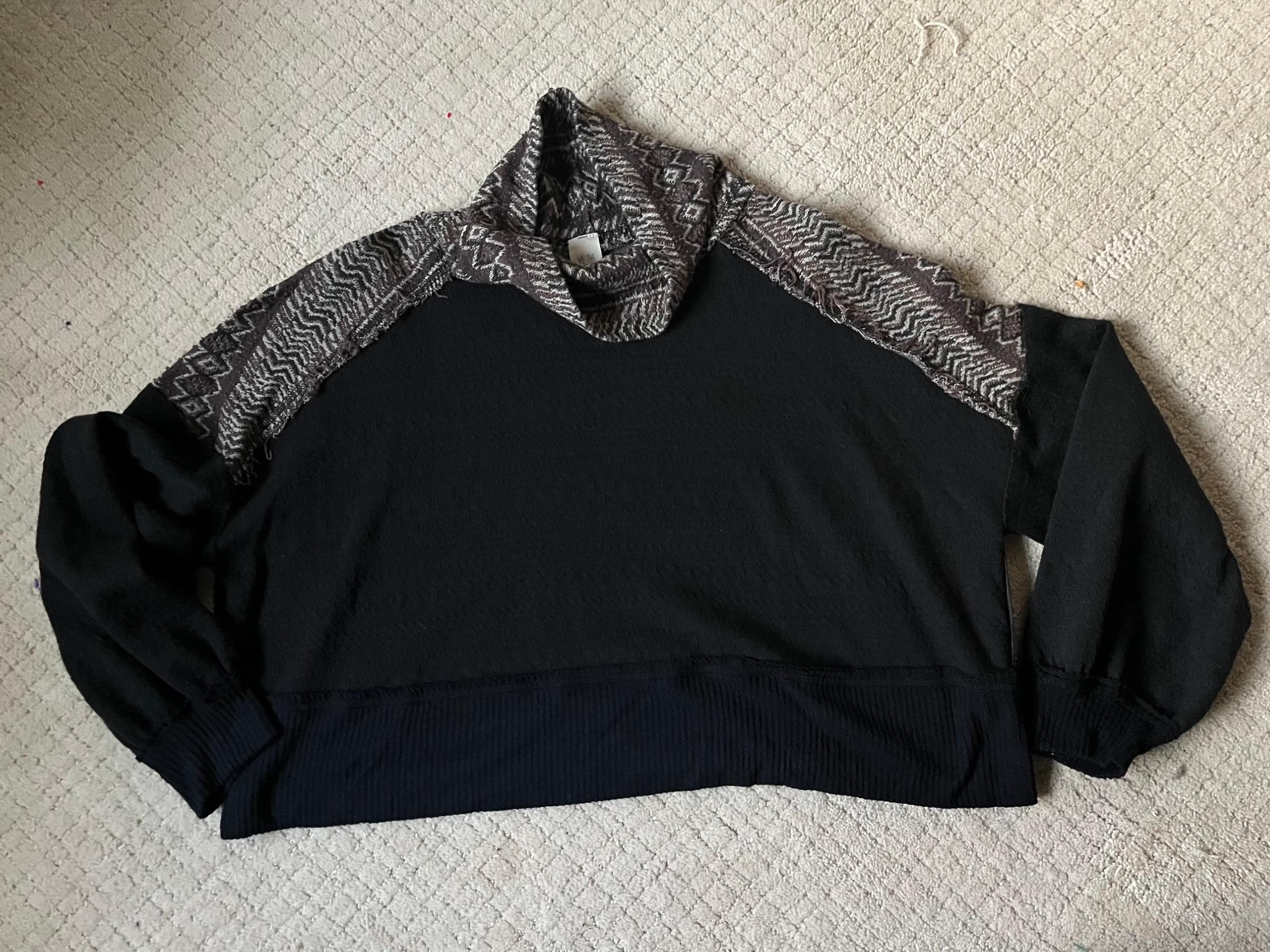 Black We The Free sweater with Aztec details
