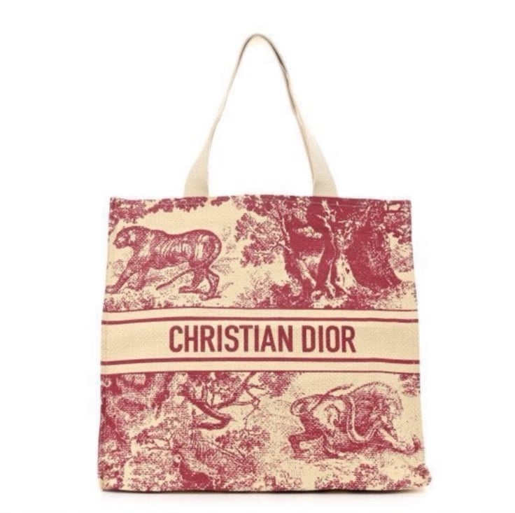 Christian Dior - Dioriviera Red Straw Tote - Brand new!