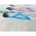 DeGrazia STYLE Painted Pillow Arches Southwestern Mexican Girls Walking Wreaths