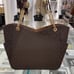 Michael Kors Jet Set Travel Large Chained Tote Shoulder Bag MK Brown NWT