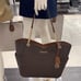 Michael Kors Jet Set Travel Large Chained Tote Shoulder Bag MK Brown NWT