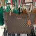 Michael Kors Jet Set Travel Large Chained Tote Shoulder Bag MK Brown NWT