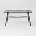 Glass Rectangle 6 Person Outdoor Patio Dining Table Black - Room Essentials™