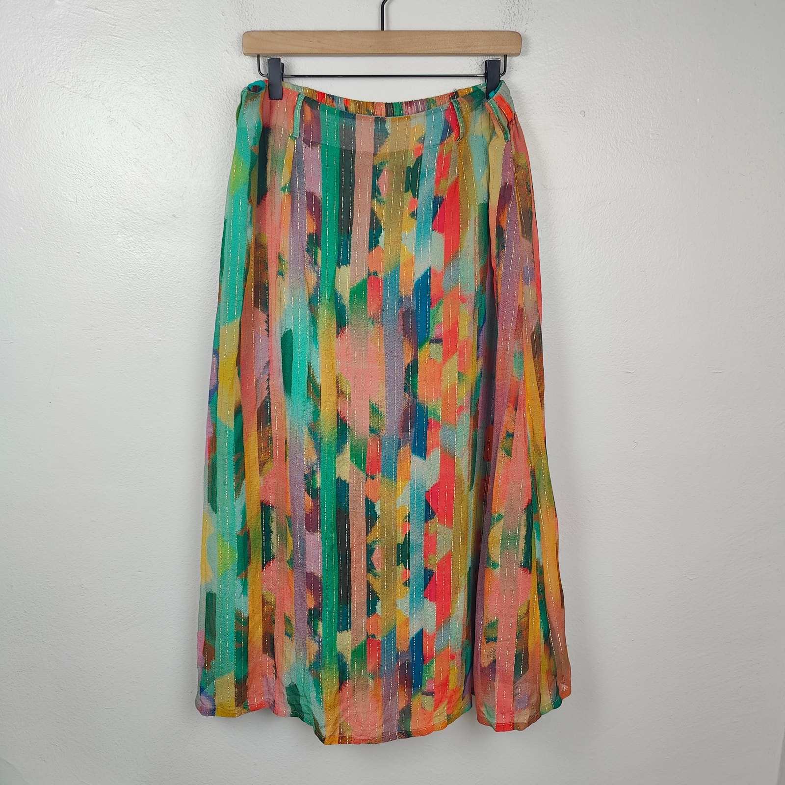 Anthropologie Blank London Immanya Striped Skirt Womens Large Multicolored