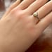 Vintage 10k White Gold 6.75mm Pearl Solitaire Ring Sz 7