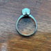 Vintage 10k White Gold 6.75mm Pearl Solitaire Ring Sz 7