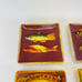 Set Of 4 Fly Fishing Lodge Lure Coasters