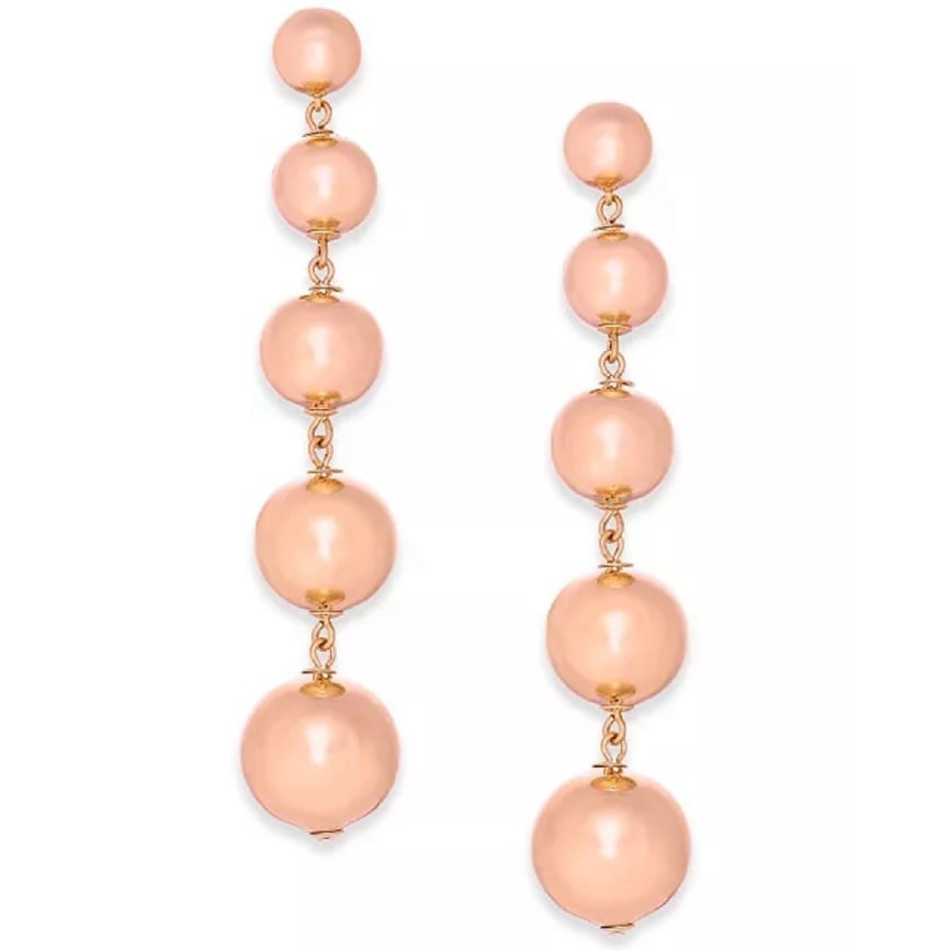 KATE SPADE NEW YORK 14k Gold Plated Graduated Ball Linear Drop Earrings