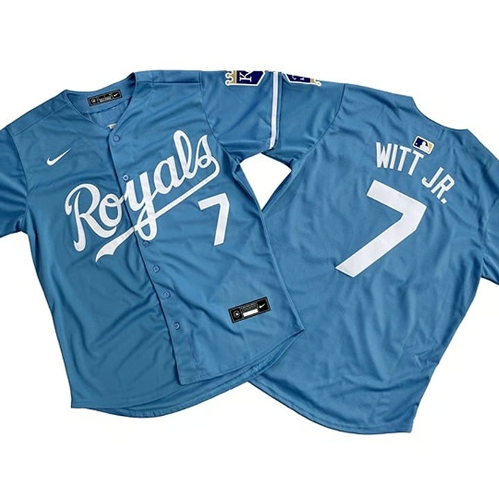 Men's Kansas City Royals Bobby Witt Light Blue