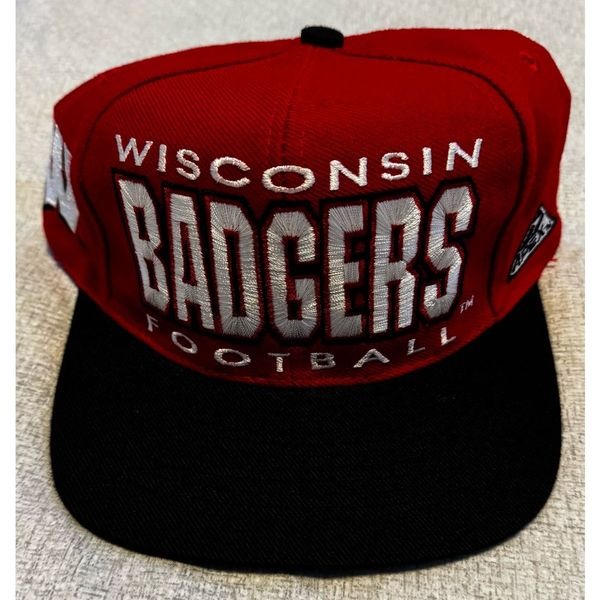 Wisconsin Badgers Football Apex One Snapback Hat Cap Vintage 90’s
