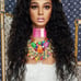 Celebrity black brown curly lace wig