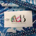 America & Beyond Tropical Blues Maxi Dress SMALL Floral Print Blue & White New