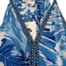 America & Beyond Tropical Blues Maxi Dress SMALL Floral Print Blue & White New