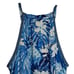 America & Beyond Tropical Blues Maxi Dress SMALL Floral Print Blue & White New