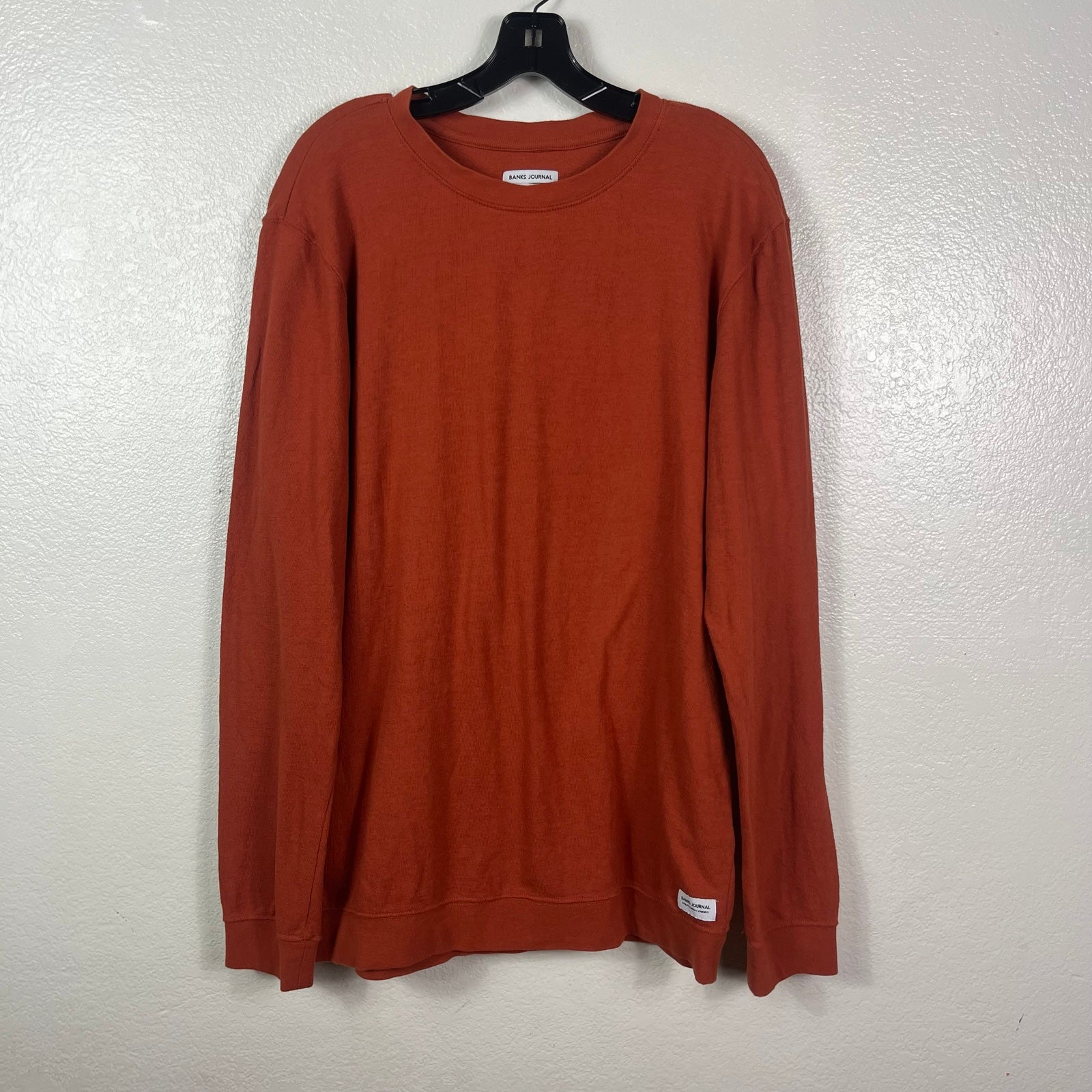 Banks Journal Orange Organic Cotton Sweater size large