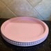 New Pink Tray Decorative Round: Beaded Perfume Trays Decor for Dresser Circle