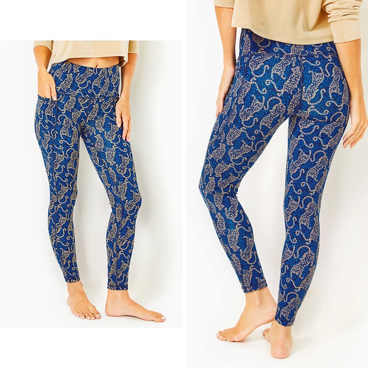 Lilly Pulitzer UPF 50+ Luxletic 26 South Beach High Rise Legging- Low Tide XL