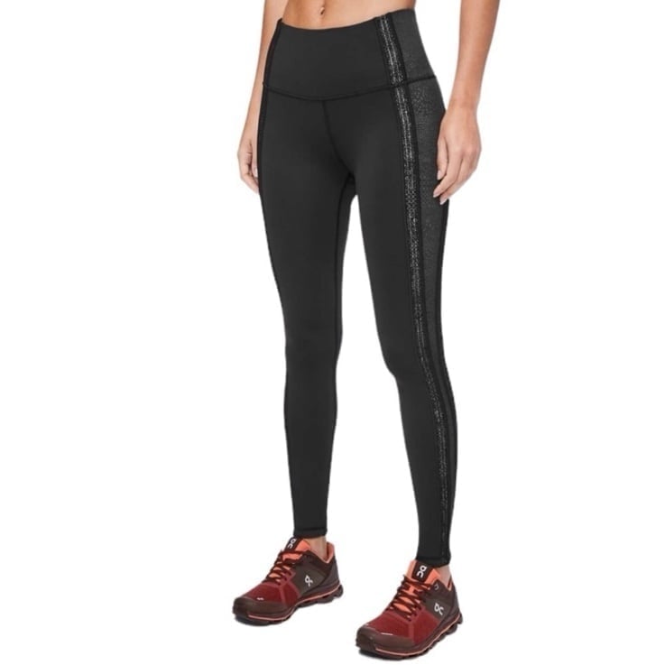Lululemon Power Lines Pant 28” Black/Meisai Ice Grey Black Size 4