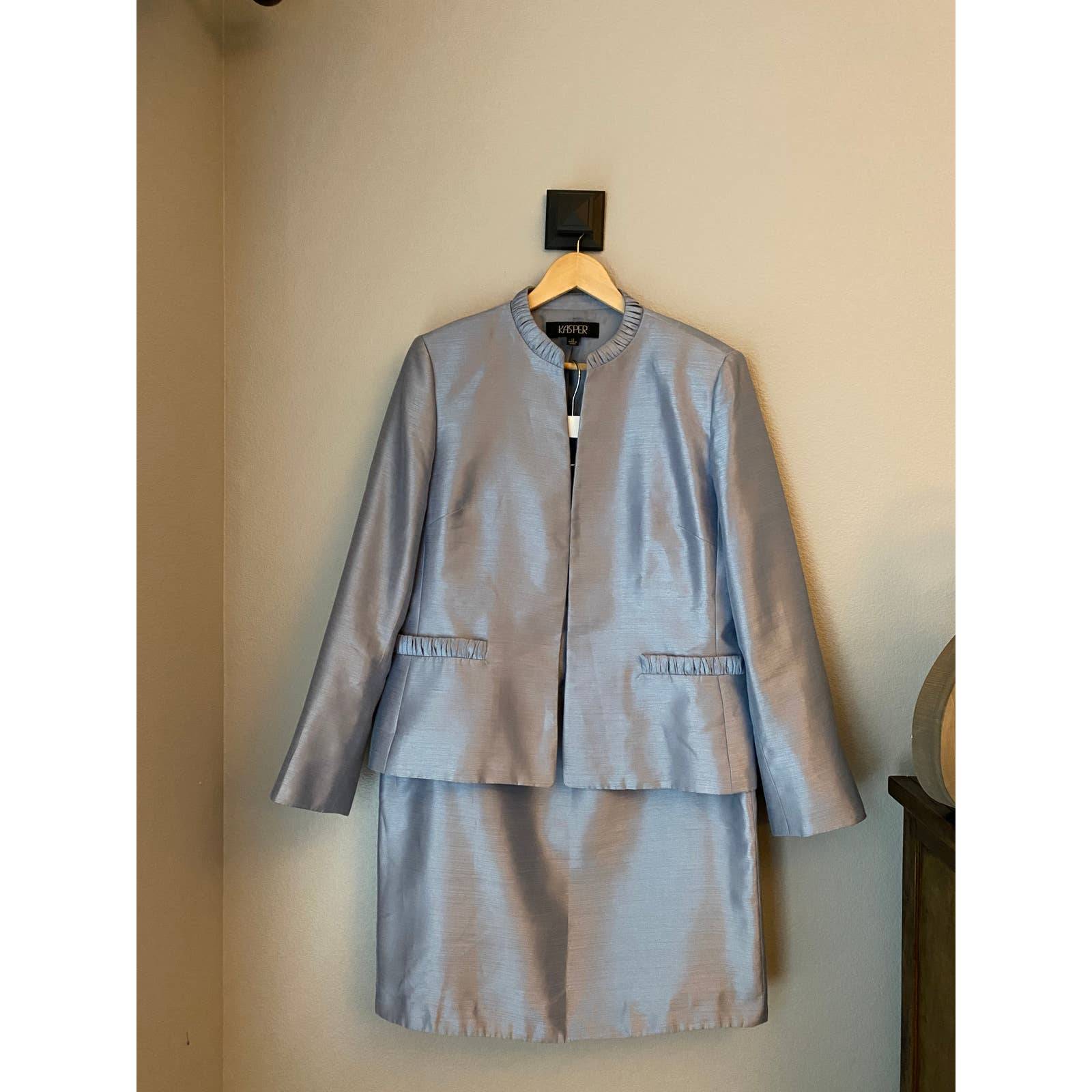 Kasper 12 blue gray 2 piece suit