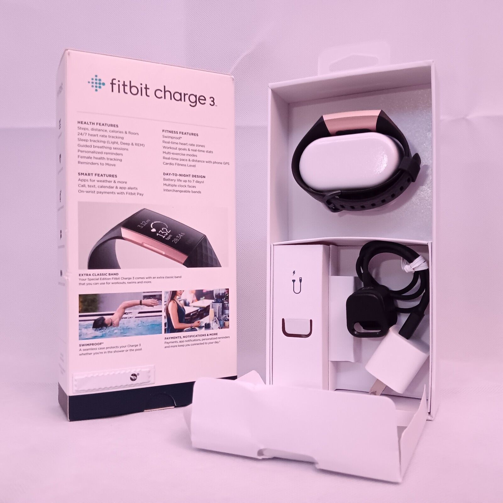 Fitbit Charge 3 Special Edition Fitness Tracker w/ Classic Band