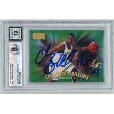 Chauncey Billups signed autographed 1997-98 Skybox Premium w/Hof Beckett 10 Auto