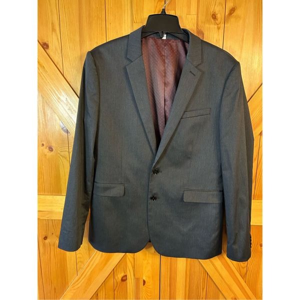 Express Innovator Extra Slim Gray Business Suit Jacket Size 42R (0963)