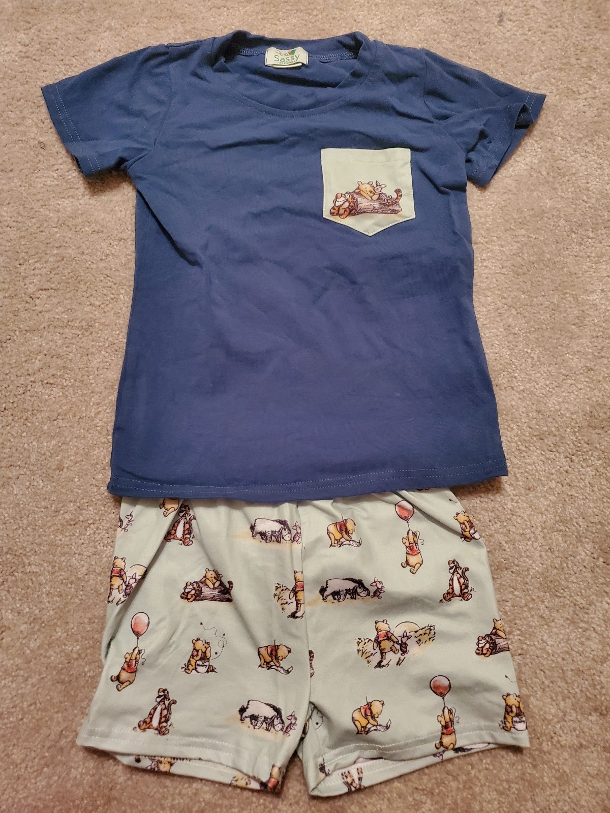 Sassy Stitches Winnie the Pooh Toddler Boy Short Set, 4T