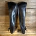 Womens Bandolino Piheart 3 Black Leather Comfort Bow Ballet Flats Size 9 M GUC