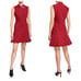 NEW 10 Crosby Derek Lam Sleeveless Utility Dress Burnt Berry Red