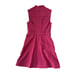 NEW 10 Crosby Derek Lam Sleeveless Utility Dress Burnt Berry Red