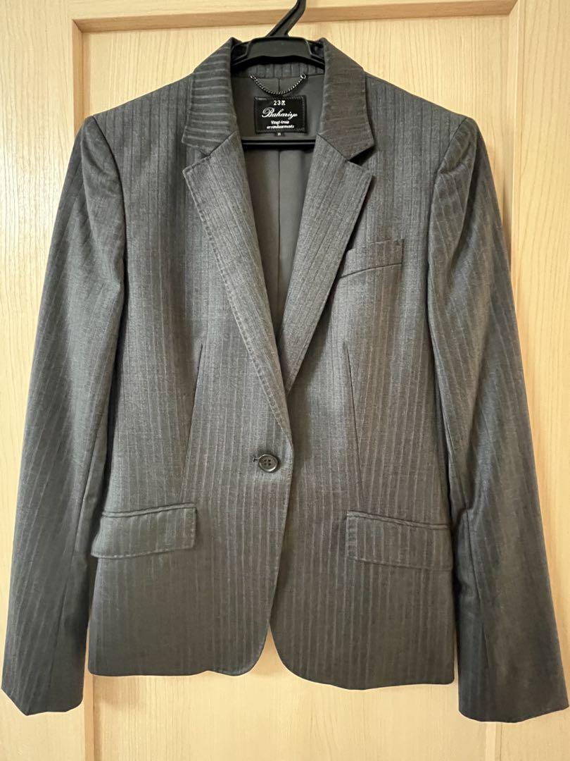 Grey tailored skirt suit (top and bottom)