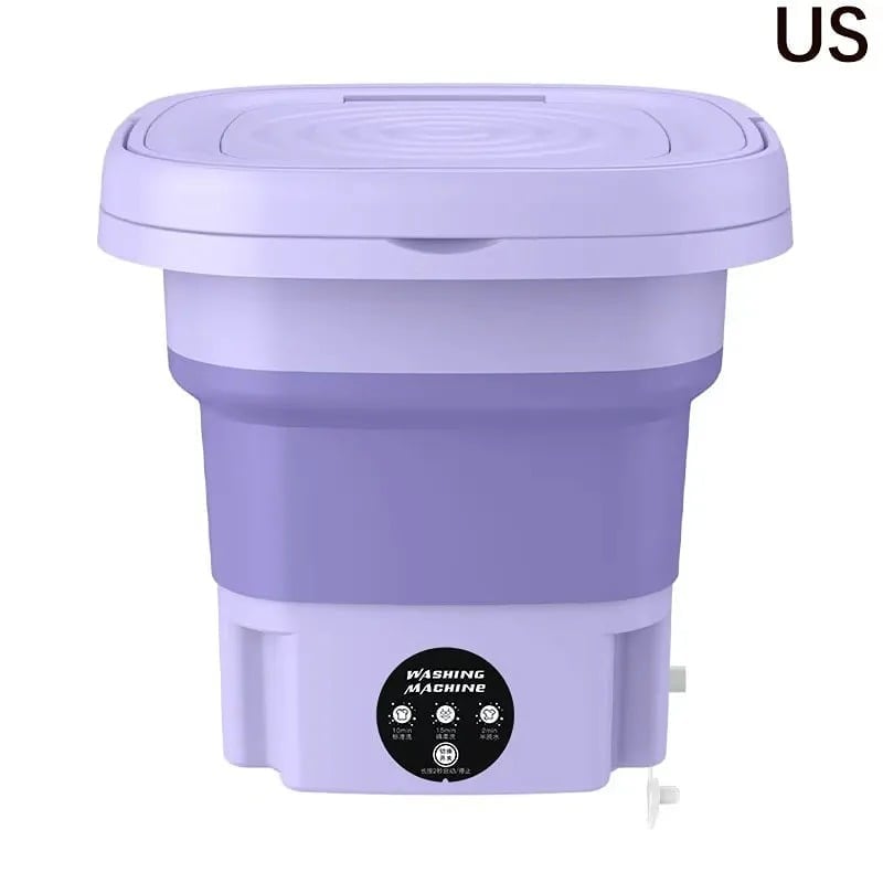 8L Small Folding Washing Machine, Portable Automatic Laundry Bucket Washer