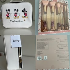 Disney's Mickey Mouse Makeup Bag & Minnie Mouse Brush Set- NWT