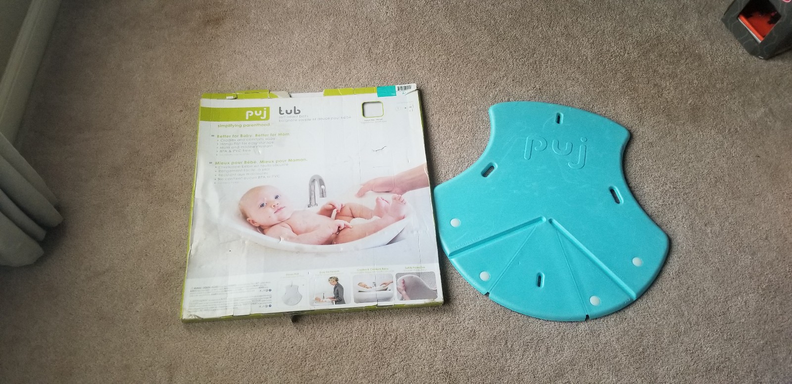 The Puj Soft Infant Bath Tub - Aqua makes bathing a little baby so much easier!
