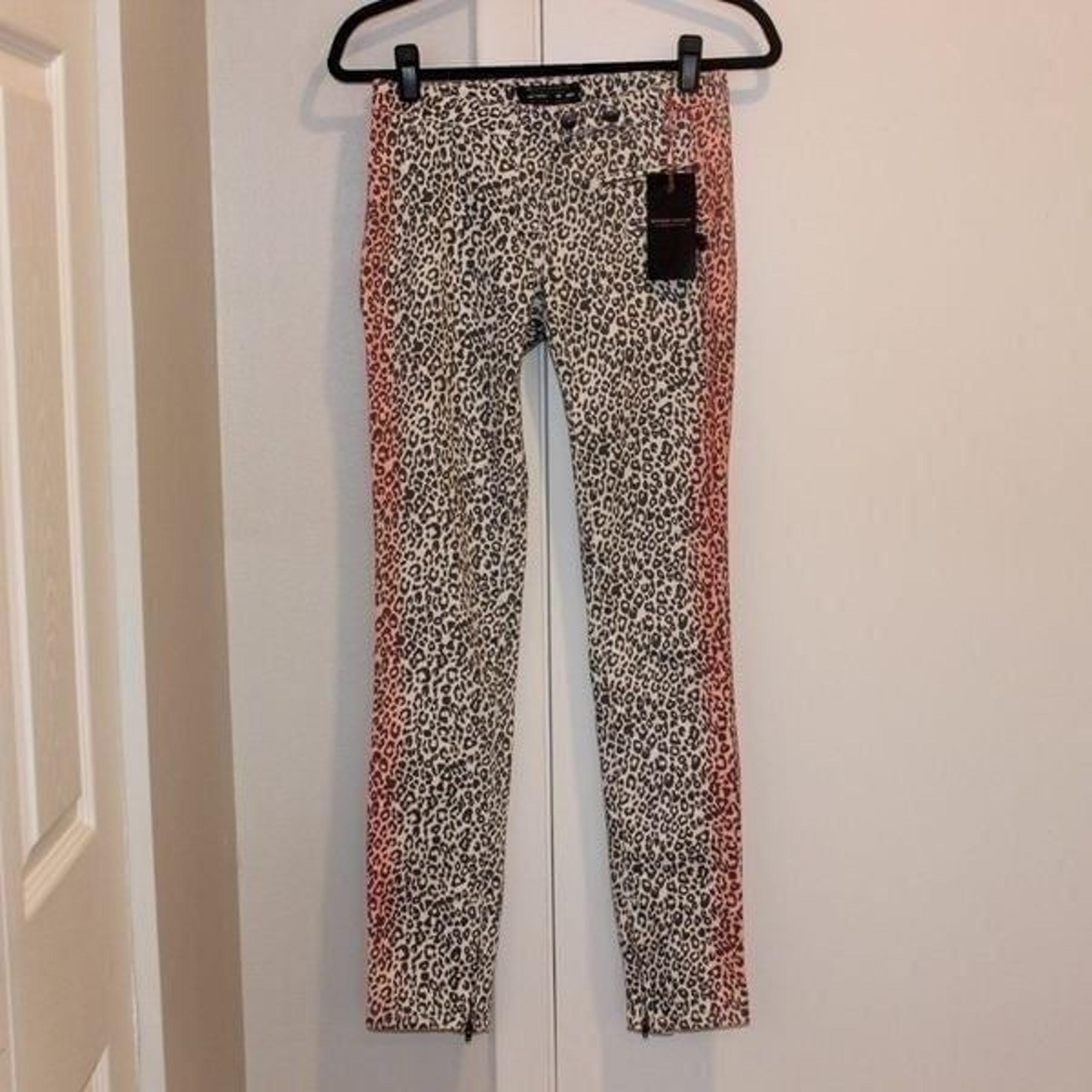NWT Scotch & Soda  Mid Rise Biker Skinny Series Print Jeans Women Size 25