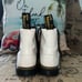 Dr. Martens Girl's Lace Up Fashion White  Side Zip Classic Mid-Top Boot Size 2