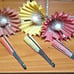 10 X LOT OF JAPANESE FANS W/ MATCHING UMBRELLAS PAPER WOOD VINTAGE ESTATE ~6 I