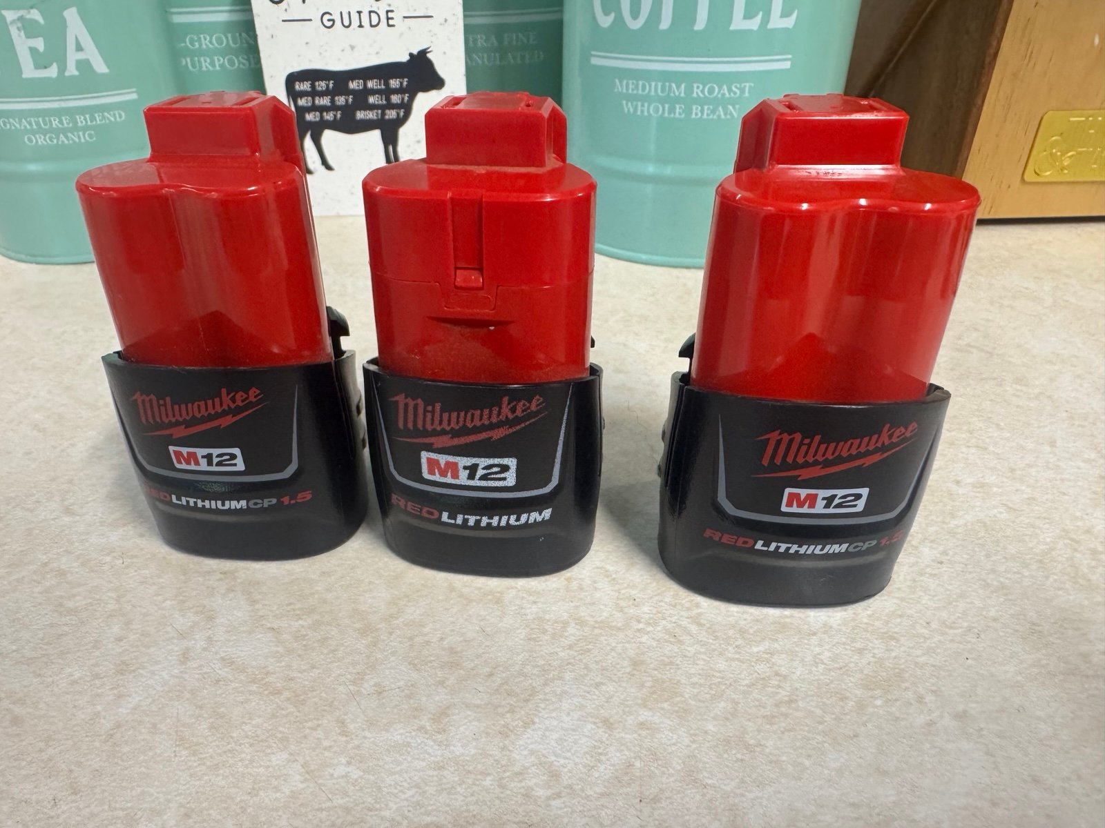 Milwaukee M12 Batteries 1.5 ah x3 all work excellent