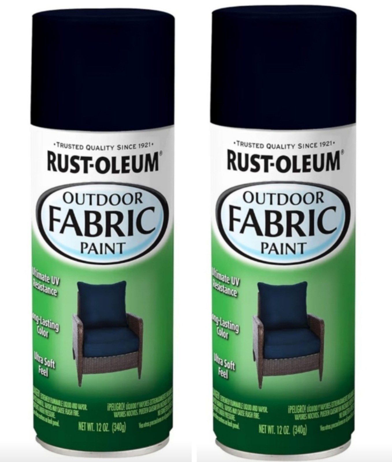 Navy Rust-Oleum 358832 Outdoor Fabric Spray Paint, 12 oz. (2 Cans)