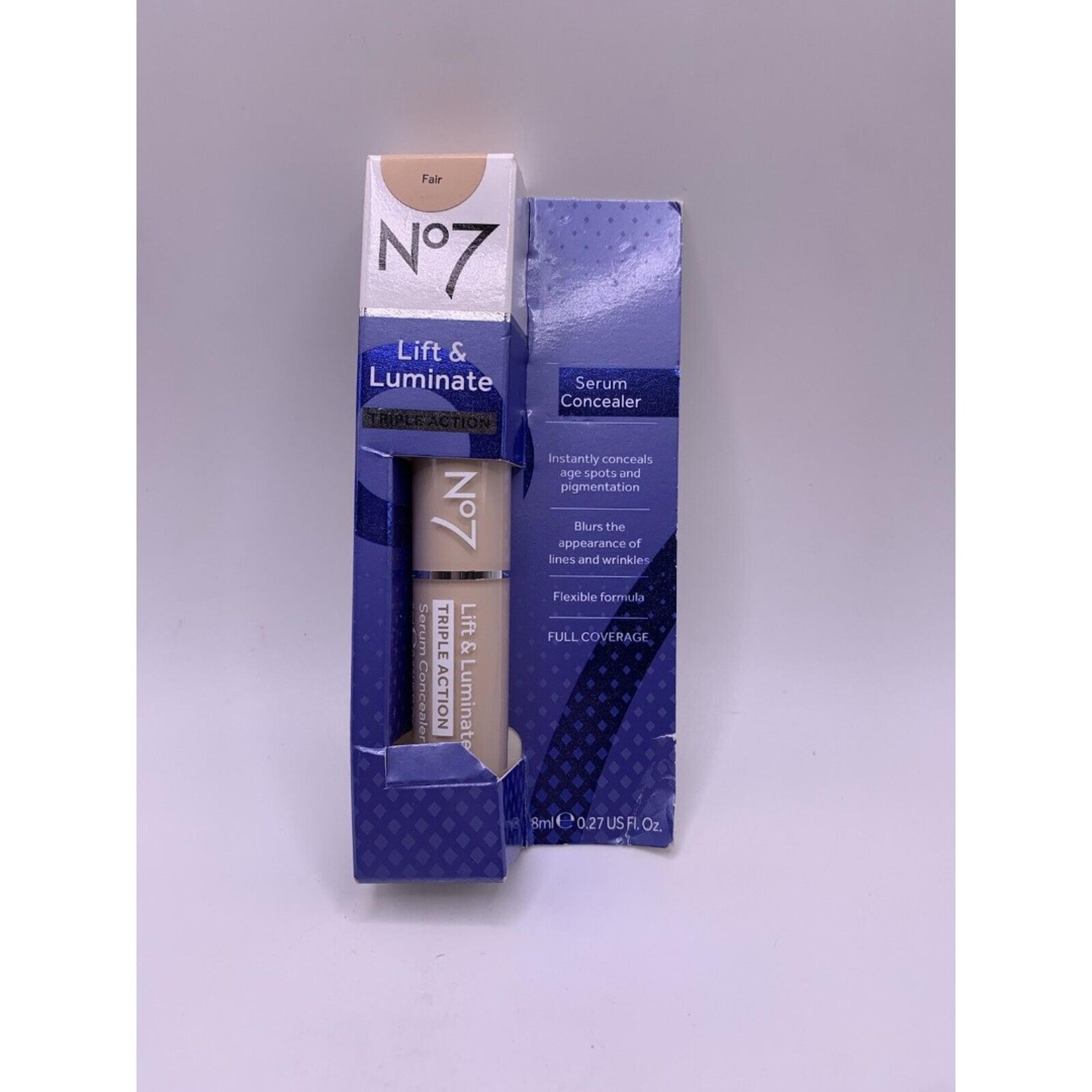 No7 Lift & Luminate Triple Action Serum Concealer, FAIR  (0.27 fl oz)