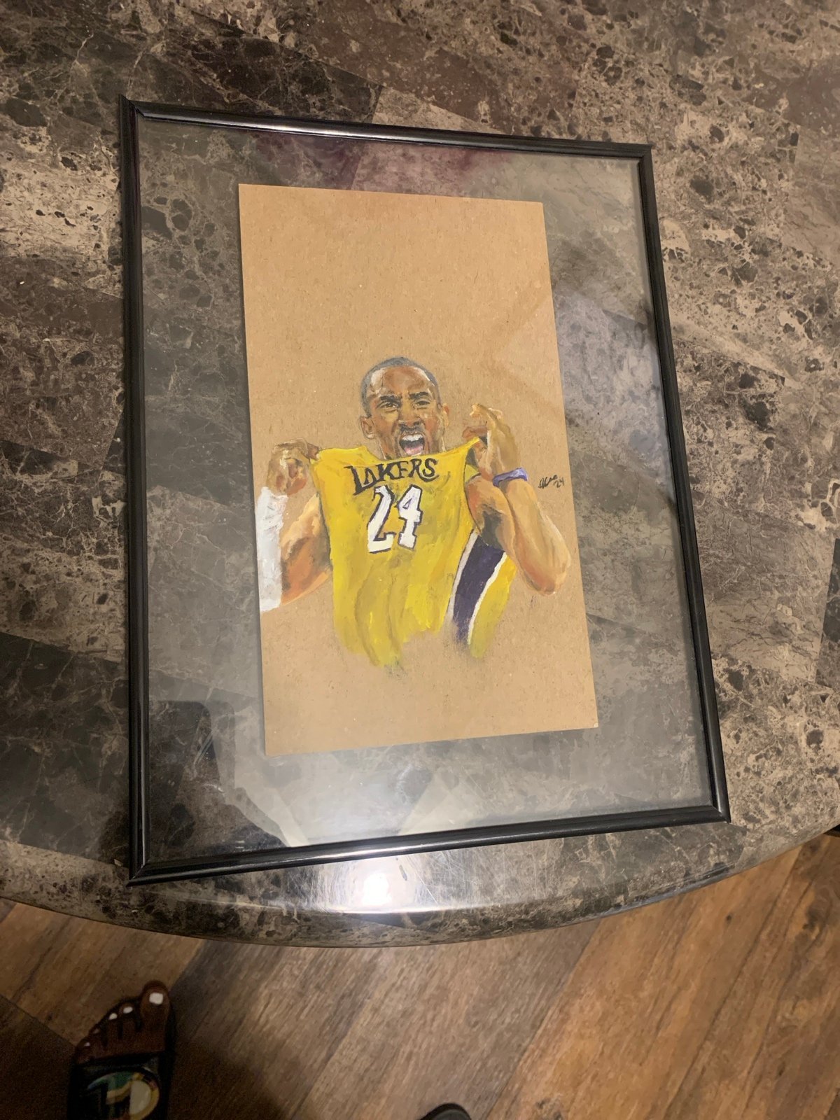 Kobe Bryant Painting Framed