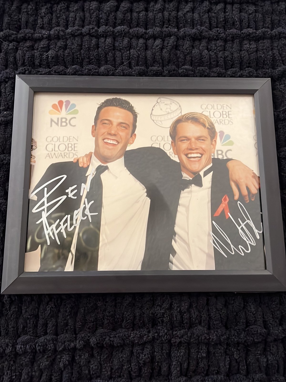 Autographed photo of Ben Affleck and Matt Damon