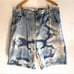 EDDIE BAUER tie dye blue denim cargo carpenter shorts