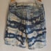 EDDIE BAUER tie dye blue denim cargo carpenter shorts